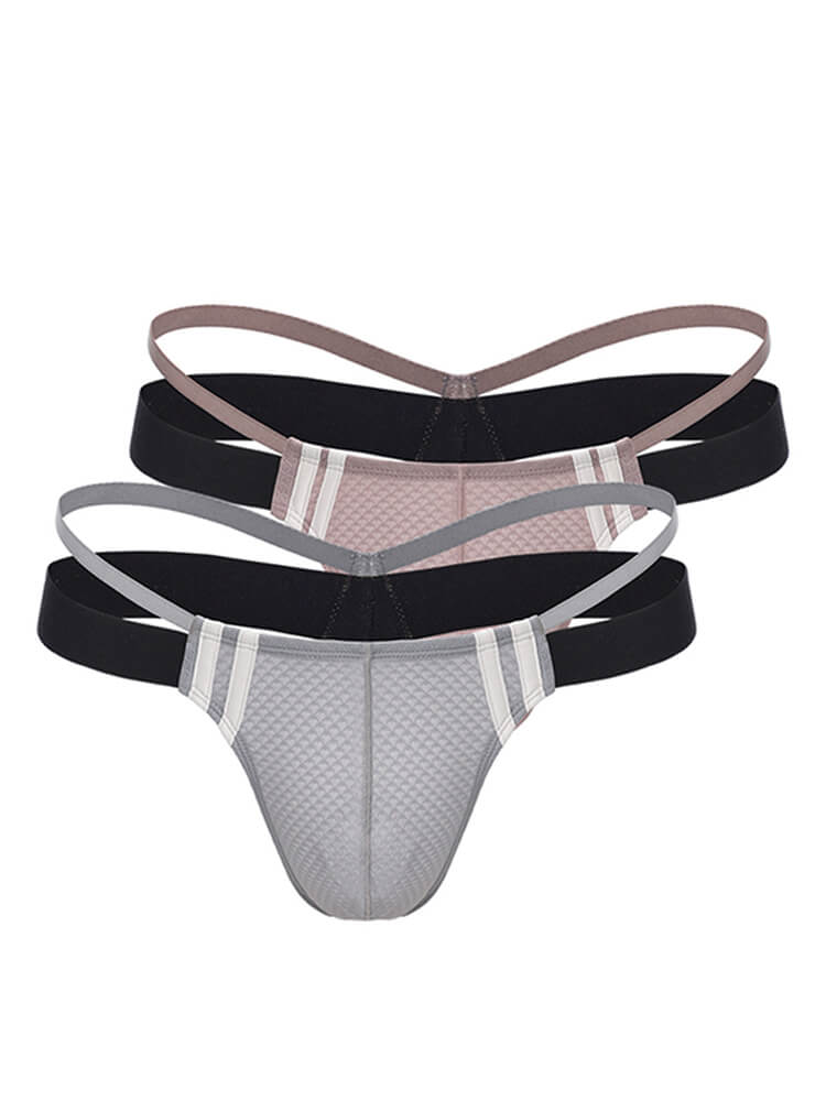 Men's Sexy Snake-Scale Pattern Jacquard Thong