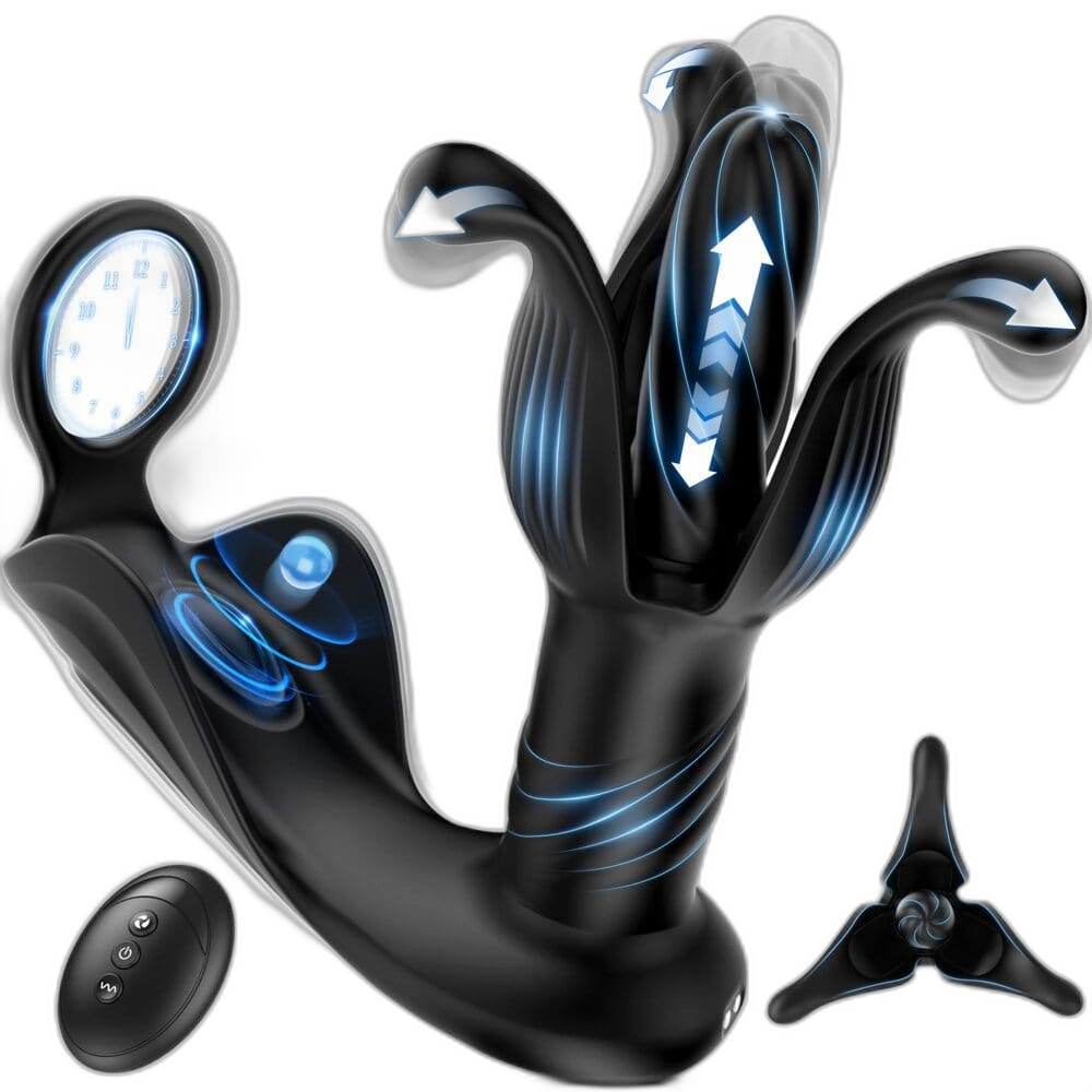 Hellflower II – Expanding Anal Vibrator with Cock Ring – Prostate & Perineum Massager