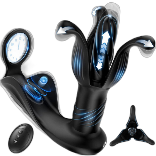Hellflower II – Expanding Anal Vibrator with Cock Ring – Prostate & Perineum Massager