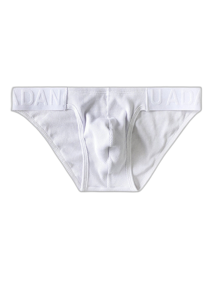 2 Pack Men's Low-Rise High-Cut Ribbed Cotton Bikini