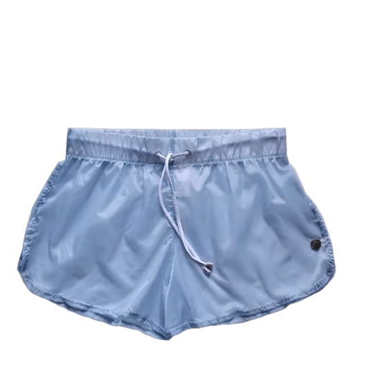 Dog & Master Low Waist Translucent Shorts Blue