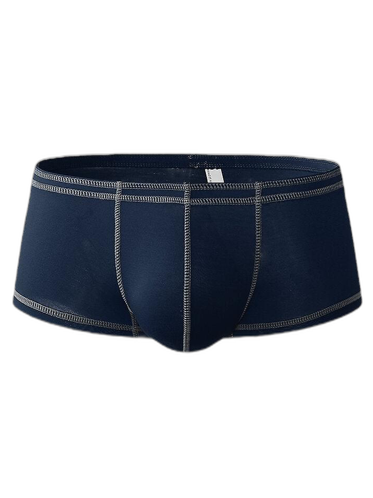 2 Pack Men's Sporty Breathable U Convex Pouch Trunks