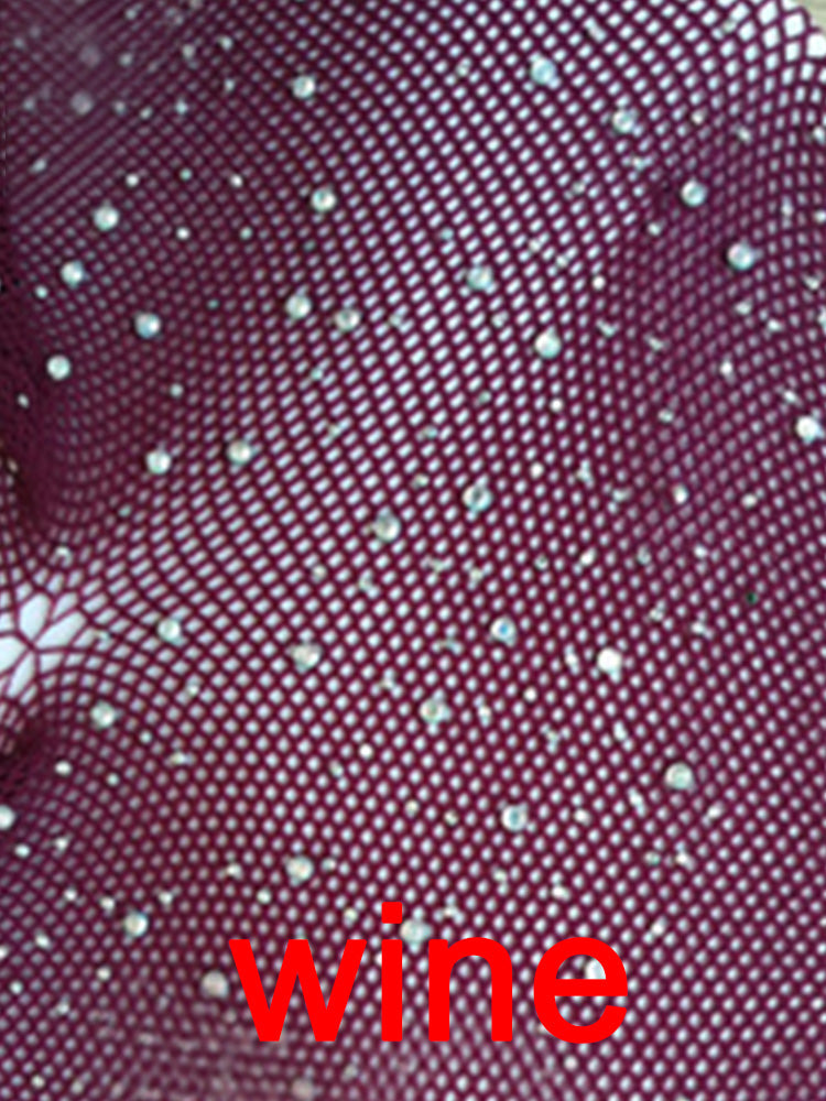 Men's High Stretch Color Zircon Fishnet Socks