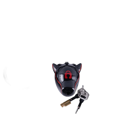 Furjoi Drone Hood Chastity Cage Red