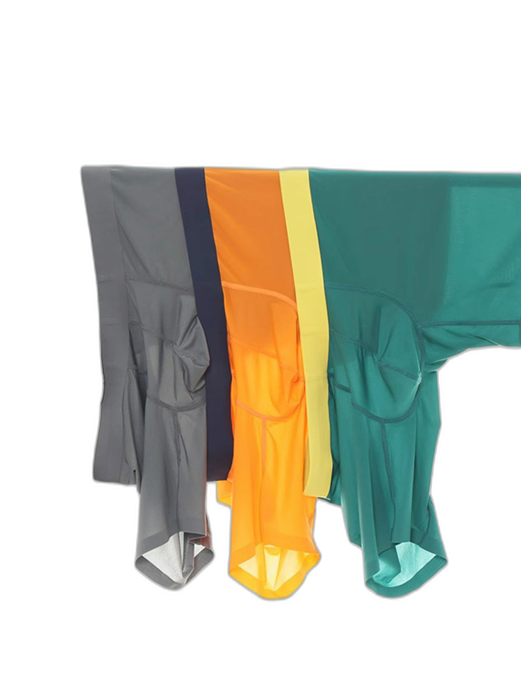 3 Pack Men's Ice Silk Athletic Long Boxer Briefs