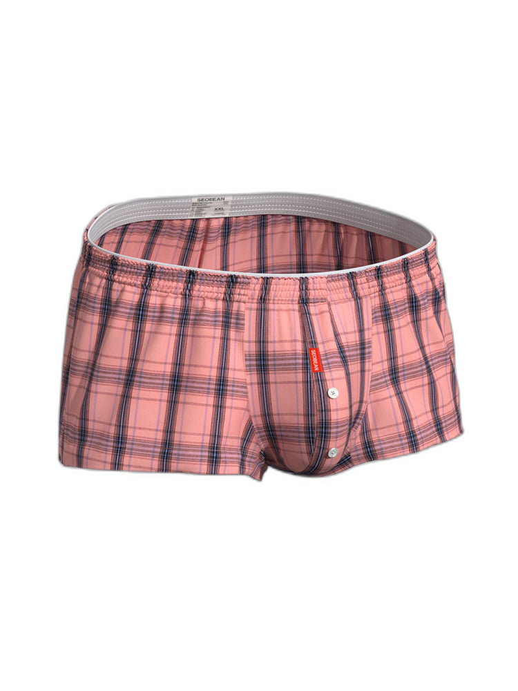 2 Pack Men's Supportive Large Pouch Odor-Resistant Antibacterial Seamless Boxer Shorts