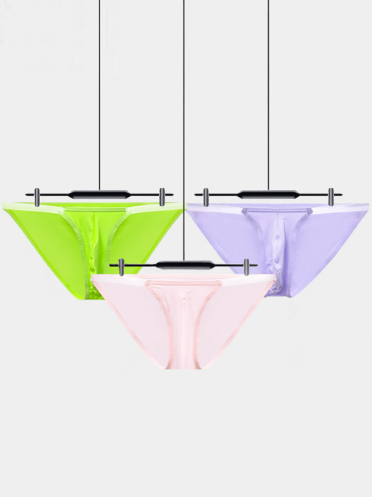 2 Pack Men's Breathable Low-Rise Ultra-Soft Modal Bikini