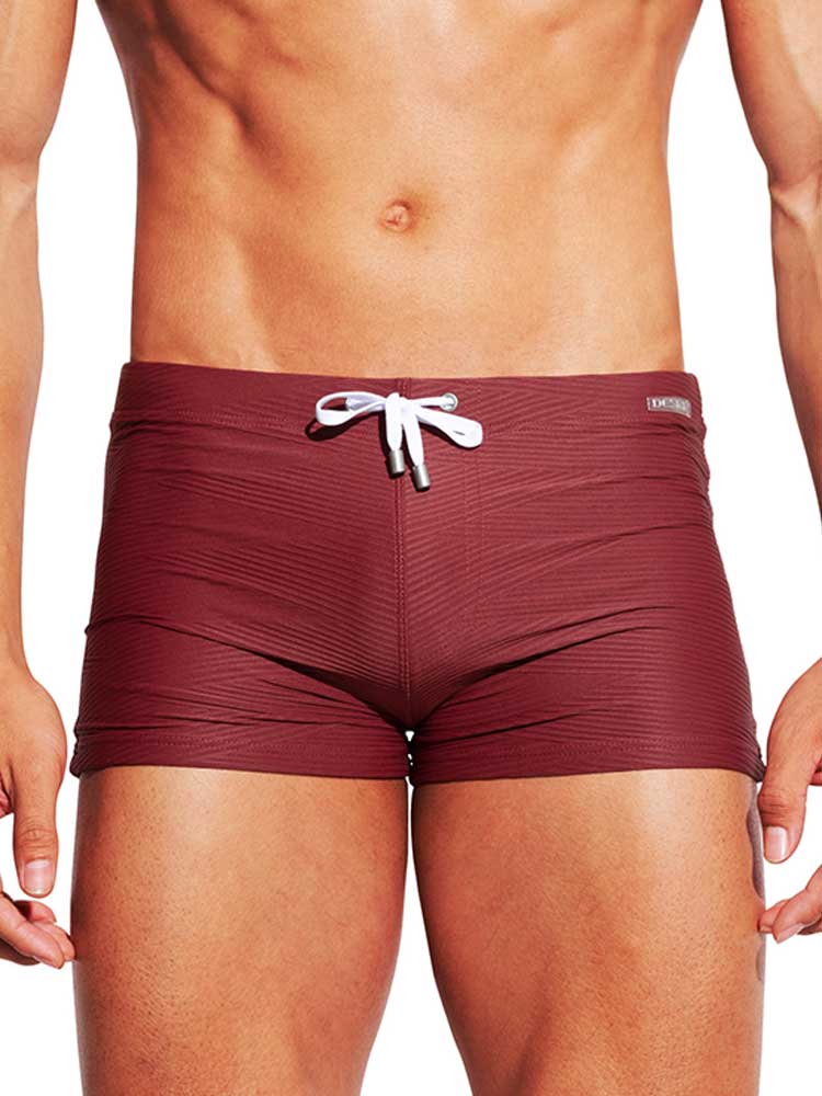Men's High-Stretch Quick Dry Solid Swim Trunks