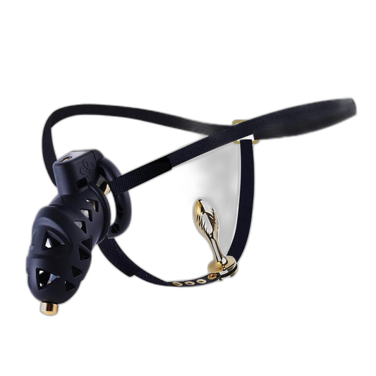 Rattlesnake - Chastity Cage with Butt Plug