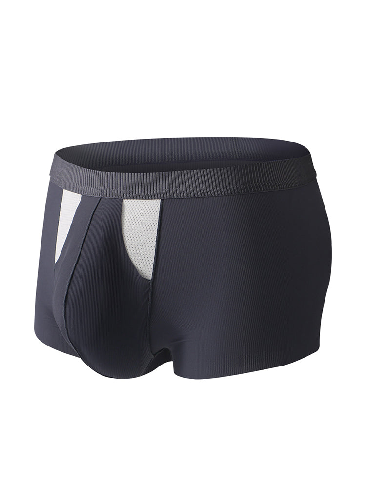 3 Pack Split-Support Men's Trunks- Breathable & Bulge-Enhancing