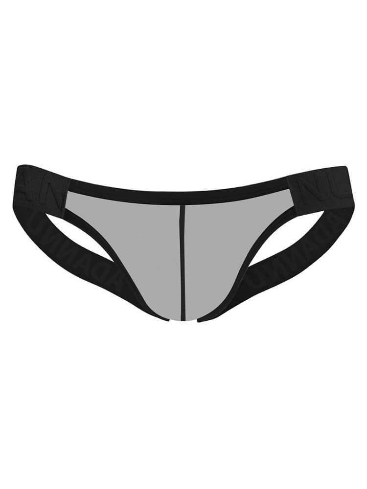 Men's Sexy Letter Belt Transparent Jockstrap
