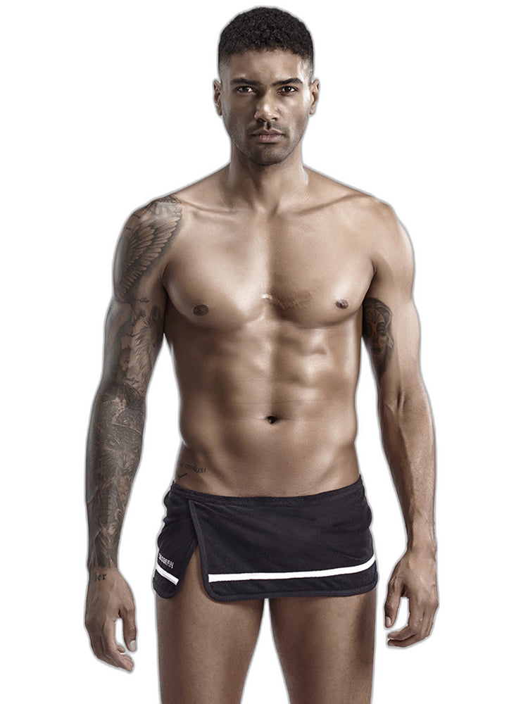Men's Stylish Homewear Cotton Toweling Side Slit Shorts