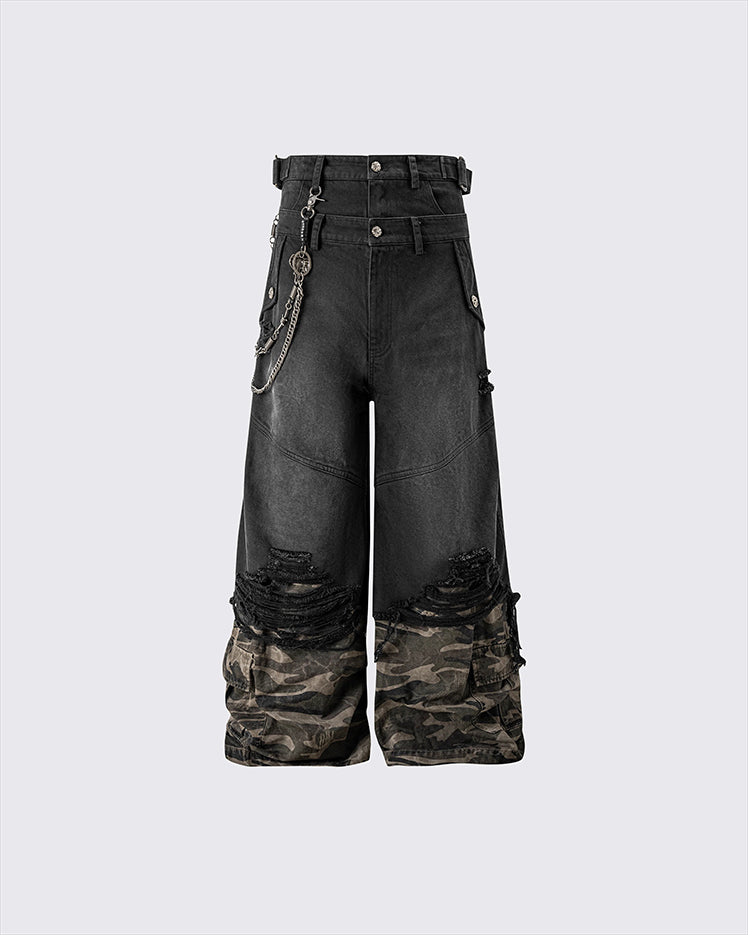 Camouflage Fleece-Lined Double-Belt Set