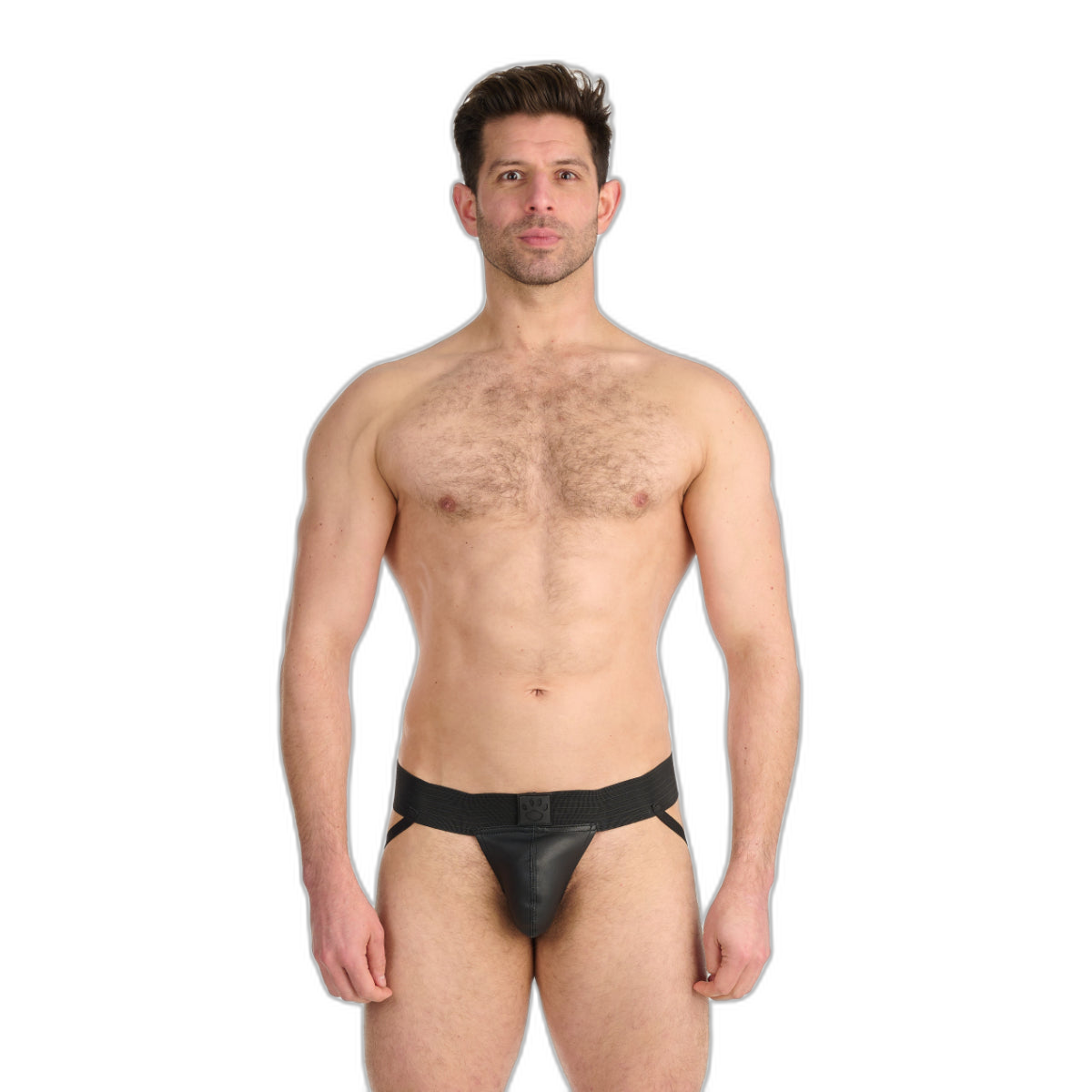 Prowler RED Leather Pouch Jock Strap Black