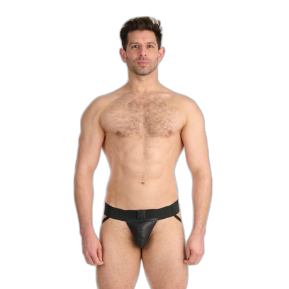 Prowler RED Leather Pouch Jock Strap Black