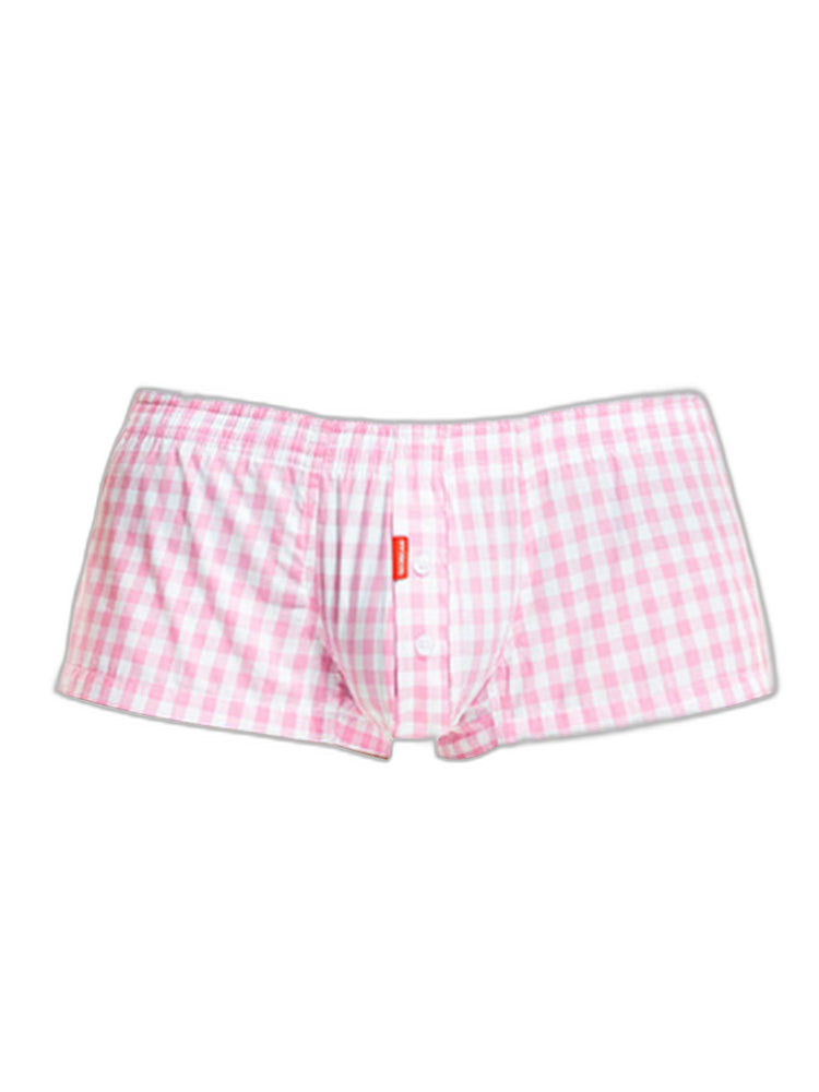 Plaid 100% Cotton Men's Soft Trunks