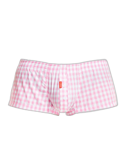 Plaid 100% Cotton Men's Soft Trunks
