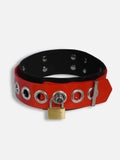Unisex Colorblock Silicone Lock Choker Collar