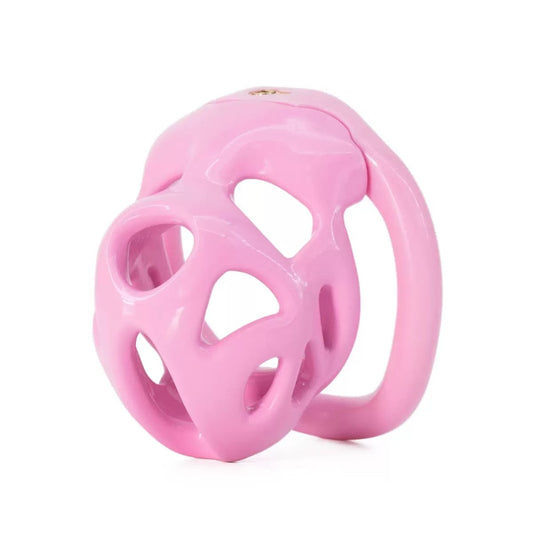 Men’s Openwork Resin Chastity Cage 33mm – Breathable Lightweight Male Locking Device with 4 Rings & Dual Locks