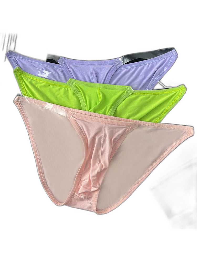 2 Pack Men's Breathable Low-Rise Ultra-Soft Modal Bikini