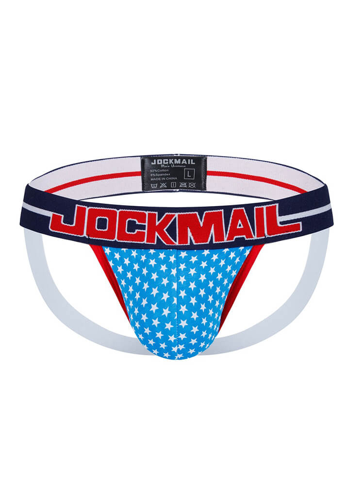 Men's Sexy Low-Rise Star-Print Double-Thong Underwear