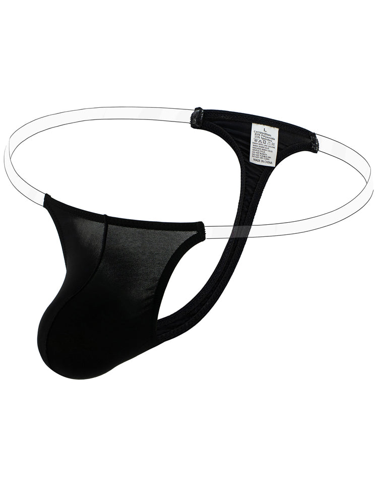 Men's Sexy Transparent Ice Silk Thong