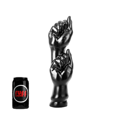 ruff GEAR Double Fist Punch Dildo 12.6 Inch Black
