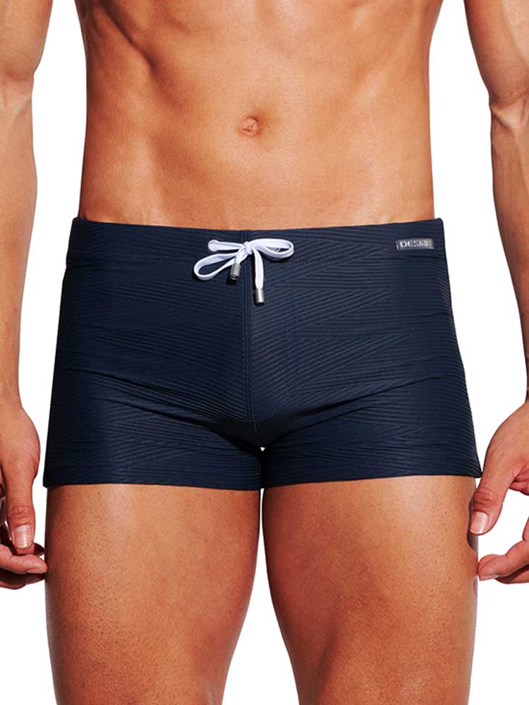 Men's High-Stretch Quick Dry Solid Swim Trunks