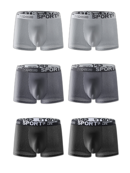 6 Pack Men’s Contour Pouch Mesh Trunks