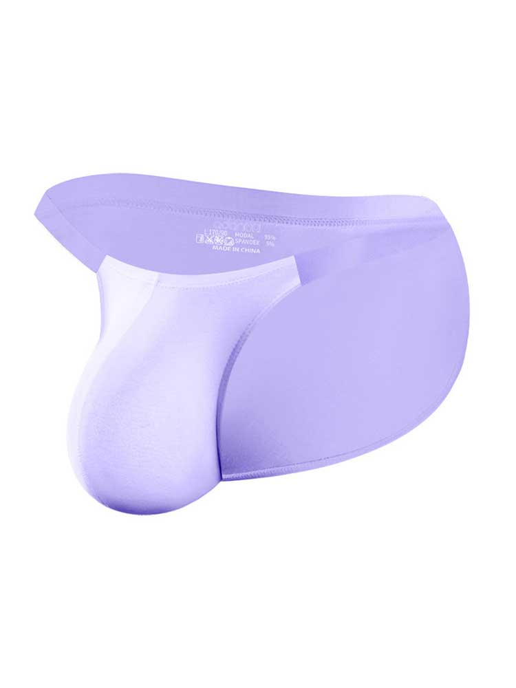 Men's High-Cut Low-Rise Solid Color Modal Briefs