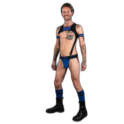 Mr.S Leather Bold Colour Jock Strap Blue
