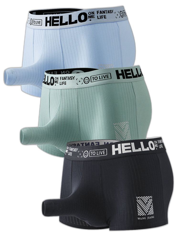 Men’s Separate Pouch Cotton Trunks With Fly Front