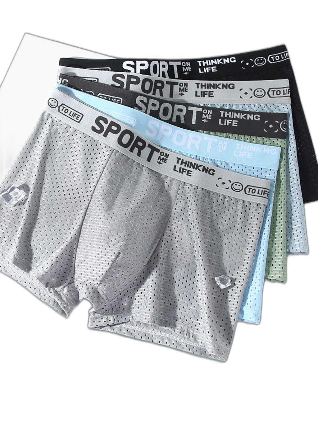 6 Pack Men’s Contour Pouch Mesh Trunks