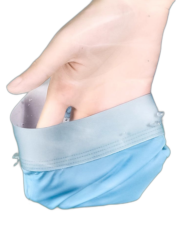 3 Pack Men's Ultra-thin Ice Silk Seamless Solid Trunks