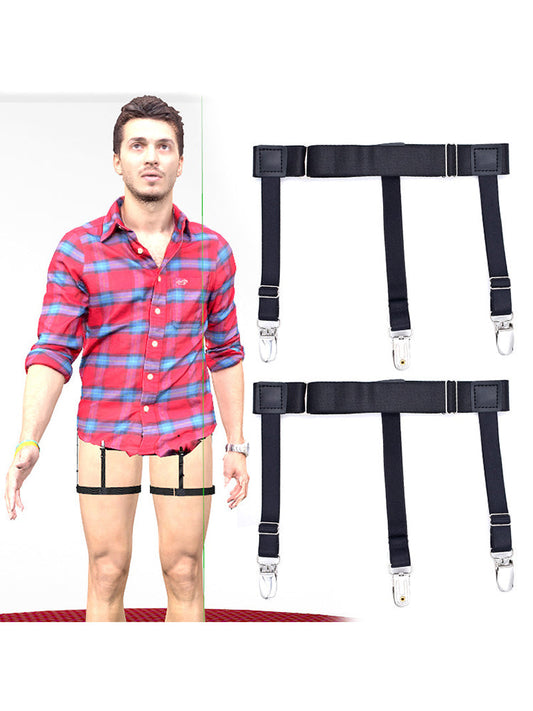Men's Shirt Anti-wrinkle Anti-slip Shirt Clip Elastic Garter