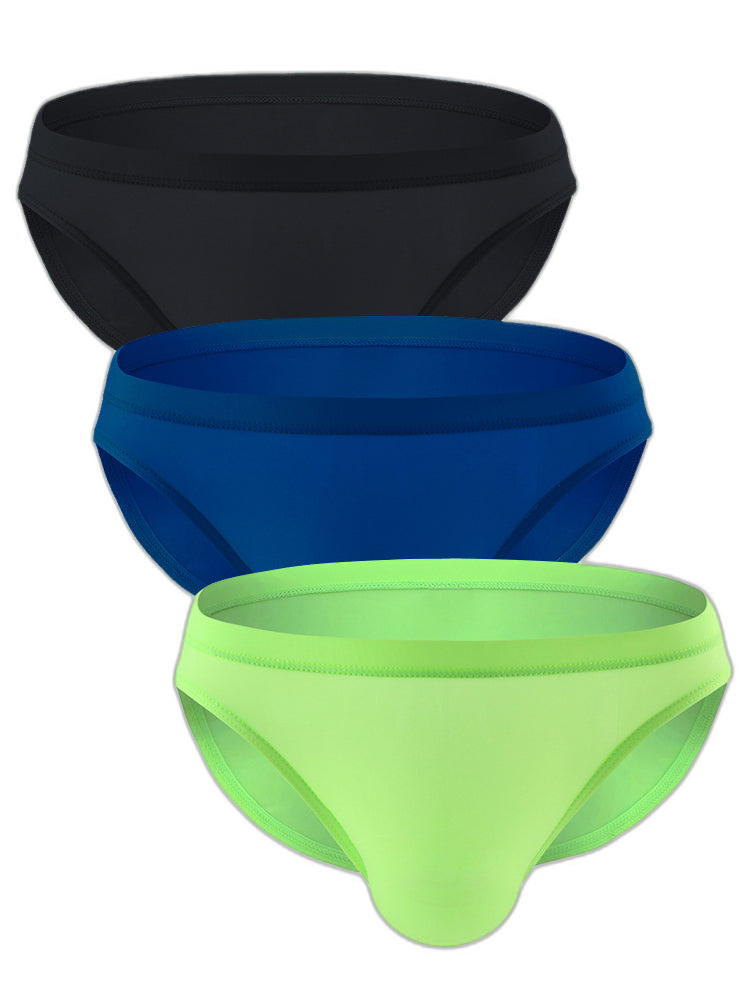 3 Pack Translucent U Convex Pouch Bikini For Men