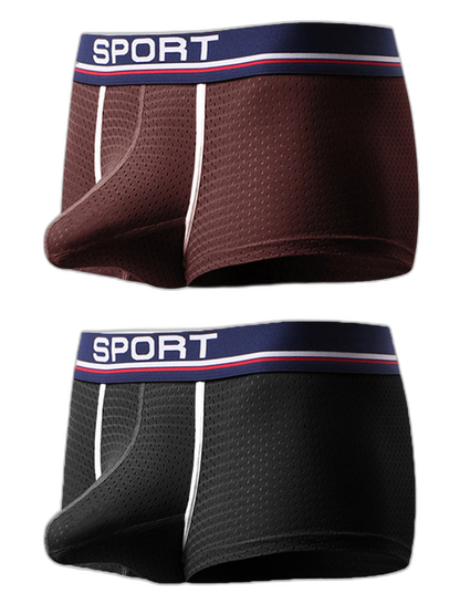 2 Pack Breathable Separate Pouch Boxer Briefs