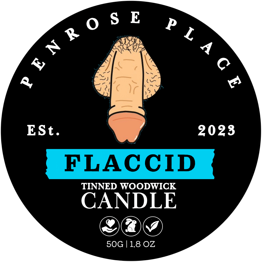 Flaccid Willy Tinned Woodwick Candle (Jasmine + Vanilla)
