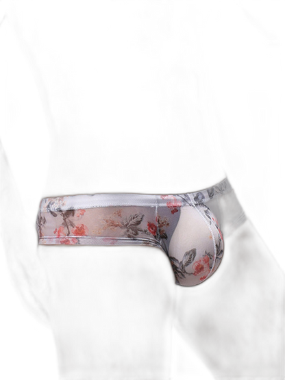4-pack Men's Lace Print Sheer Mesh Bohemian Boxer Briefs