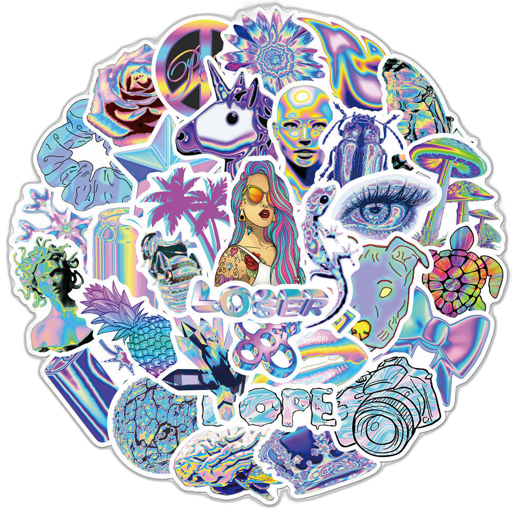 50 Iridescent Stickers