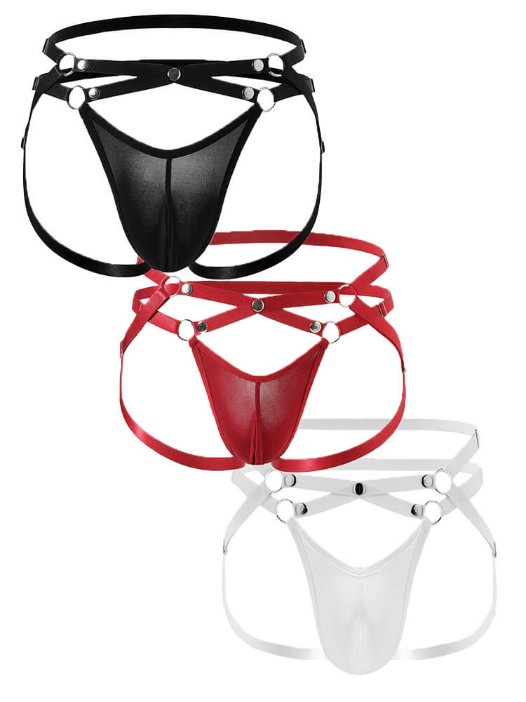 Men's Hollowed-out Cross-strap Binding Sexy Thong