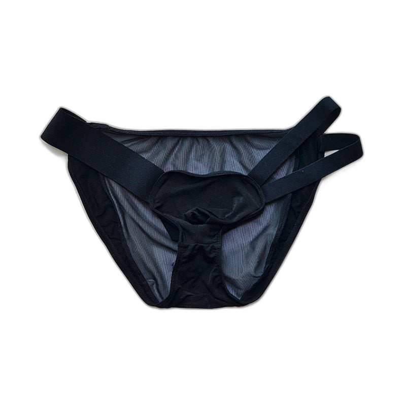 D.M Nylon Low Waist Sexy Mesh Erotic Briefs