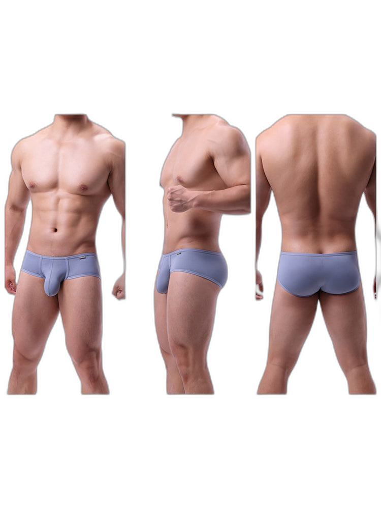 2 Pack Men's Low-Rise Contoured Pouch Stretch Fit Sporty Cut Trunks