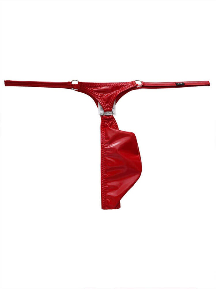 Men's Sexy Low-Rise Glossy U-Pouch Thong