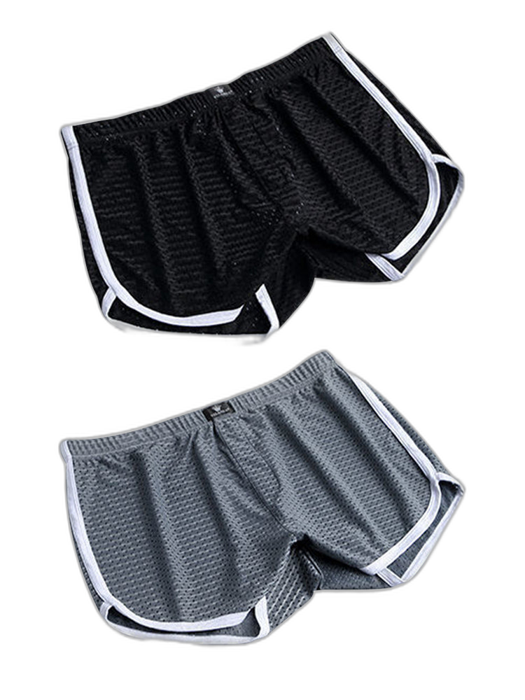 2 Pack Loose Home Underwear Breathable Mesh Shorts