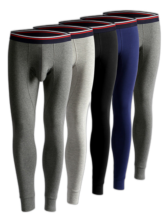 Plus Size Men's Cotton Separate Pouch Thermal Underwear