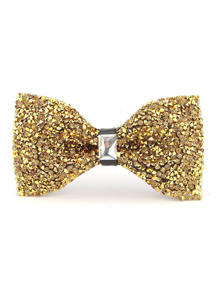Men's Zircon Bow Ties - Silver