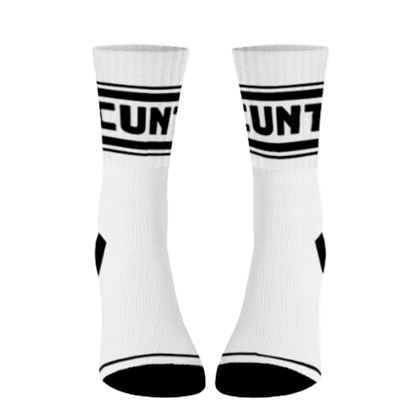 CUNT Cotton Crew Socks mid-length