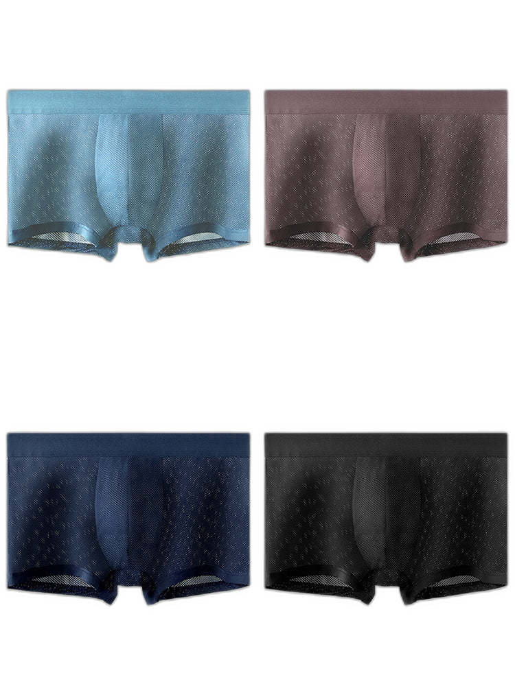 4 Pack Men's Thin Ultra Breathable Mesh Trunks