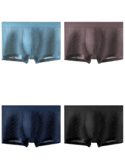 4 Pack Men's Thin Ultra Breathable Mesh Trunks